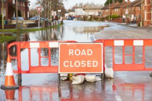 road closed due to flooding