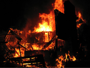 house on fire